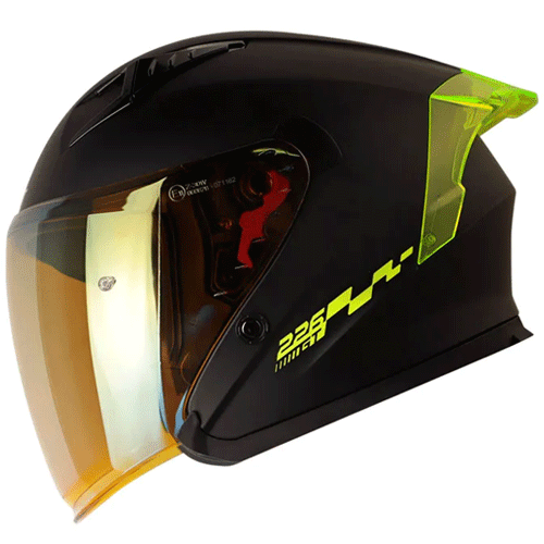 CASCO SHAFT 226 GT SOLID NEGRO AMARILLO NEON MATE