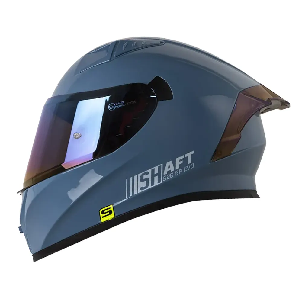 CASCO SHAFT 526SP SOLID AZUL GRIS CLARO BRILLANTE