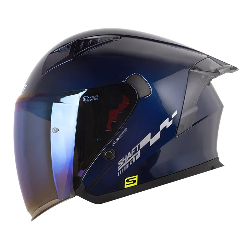 CASCO SHAFT 226 GT SOLID AZUL METALIZADO SILVER BRILLANTE