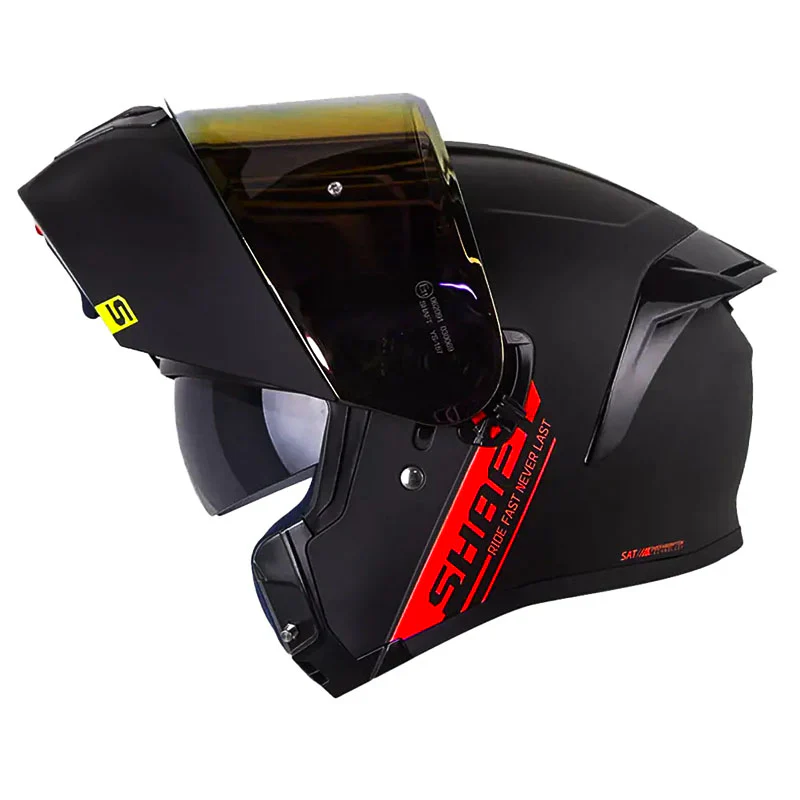 CASCO SHAFT 3820SP SOLID NEGRO MATE ROJO