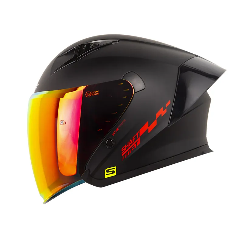 CASCO SHAFT 226 GT SOLID NEGRO ROJO MATE