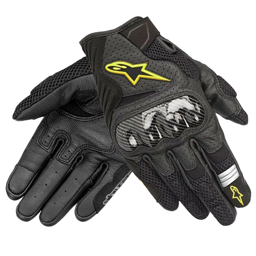 GUANTES ALPINESTARS STREET SMX-1 AIR V2 NEGRO AMARILLO NEON