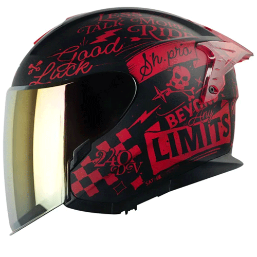 CASCO SHAFT PRO 240DV RETRUM NEGRO ROJO MATE