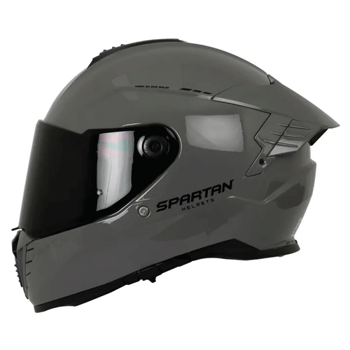CASCO SPARTAN HAWK SOLID GRIS BRILLANTE
