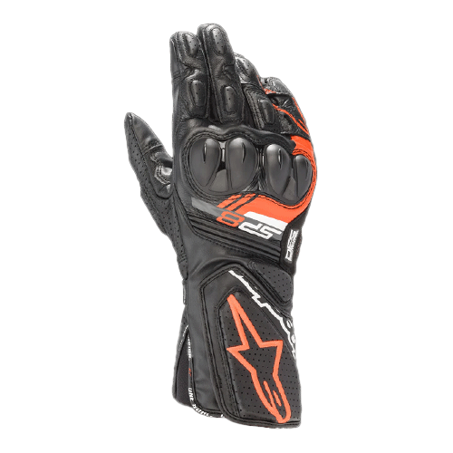 GUANTES ALPINESTARS SP-8 V3 NEGRO ROJO FLUORESCENTE