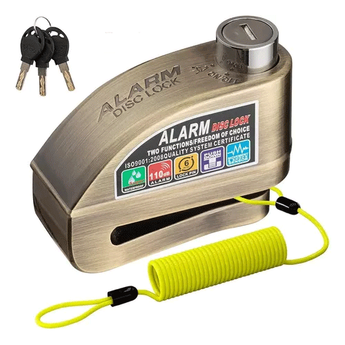 CANDADO FRENO DISCO ALARMA PREMIUM