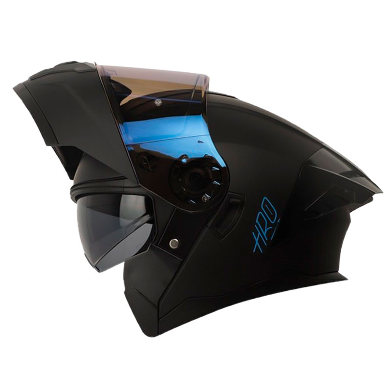 CASCO HRO 3480DV EVO SOLID NEGRO MATE AZUL