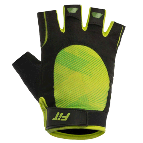 GUANTES SPORT FITNESS MEDIO DEDO CORE AMARILLO