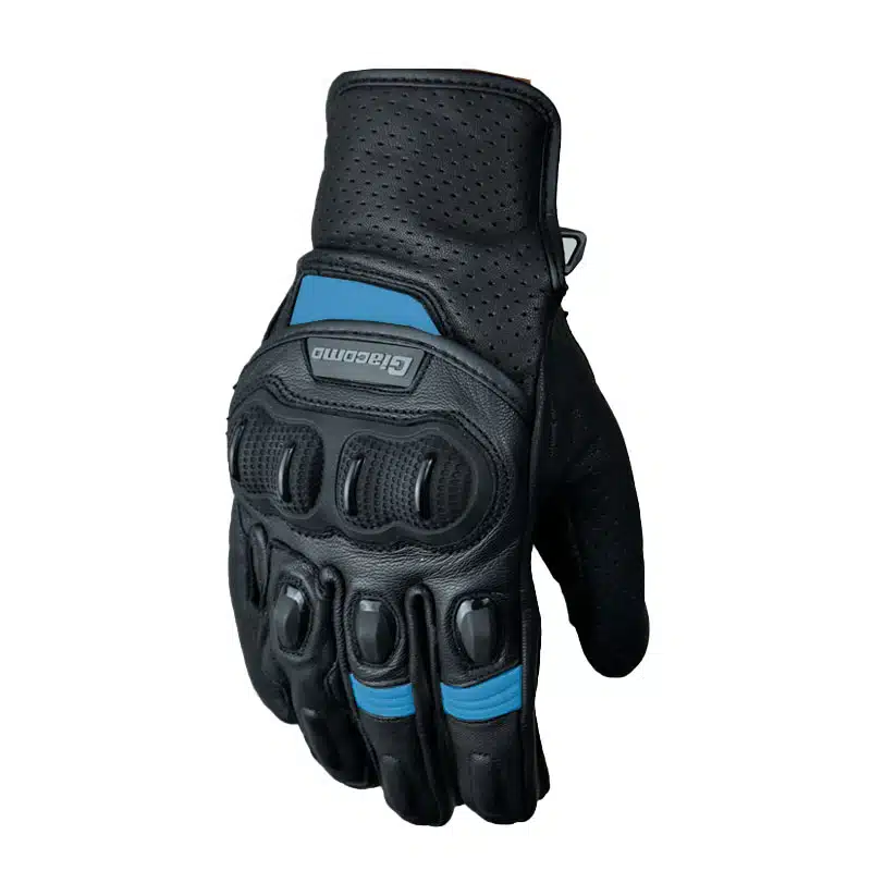 GUANTES GIACOMO CUERO STREET RACE NEGRO AZUL