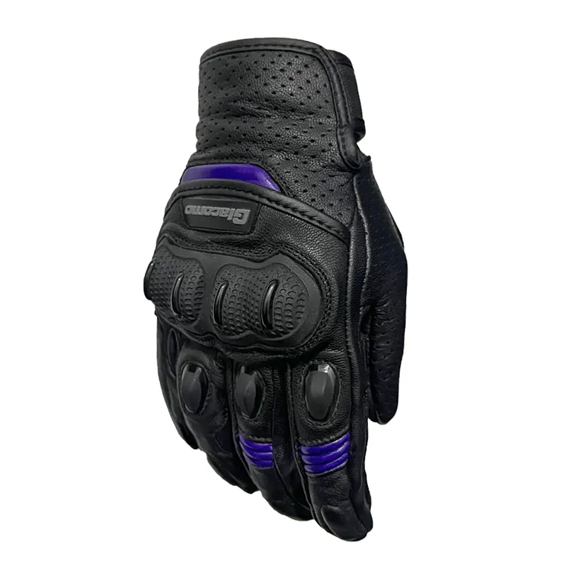 GUANTES GIACOMO CUERO STREET RACE NEGRO MORADO