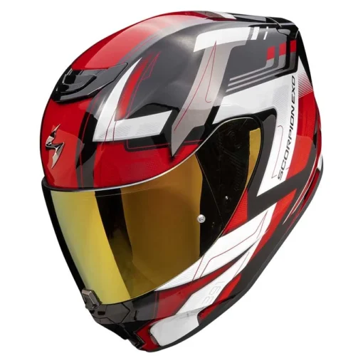 CASCO SCORPION EXO-391 CAPTOR NEGRO ROJO