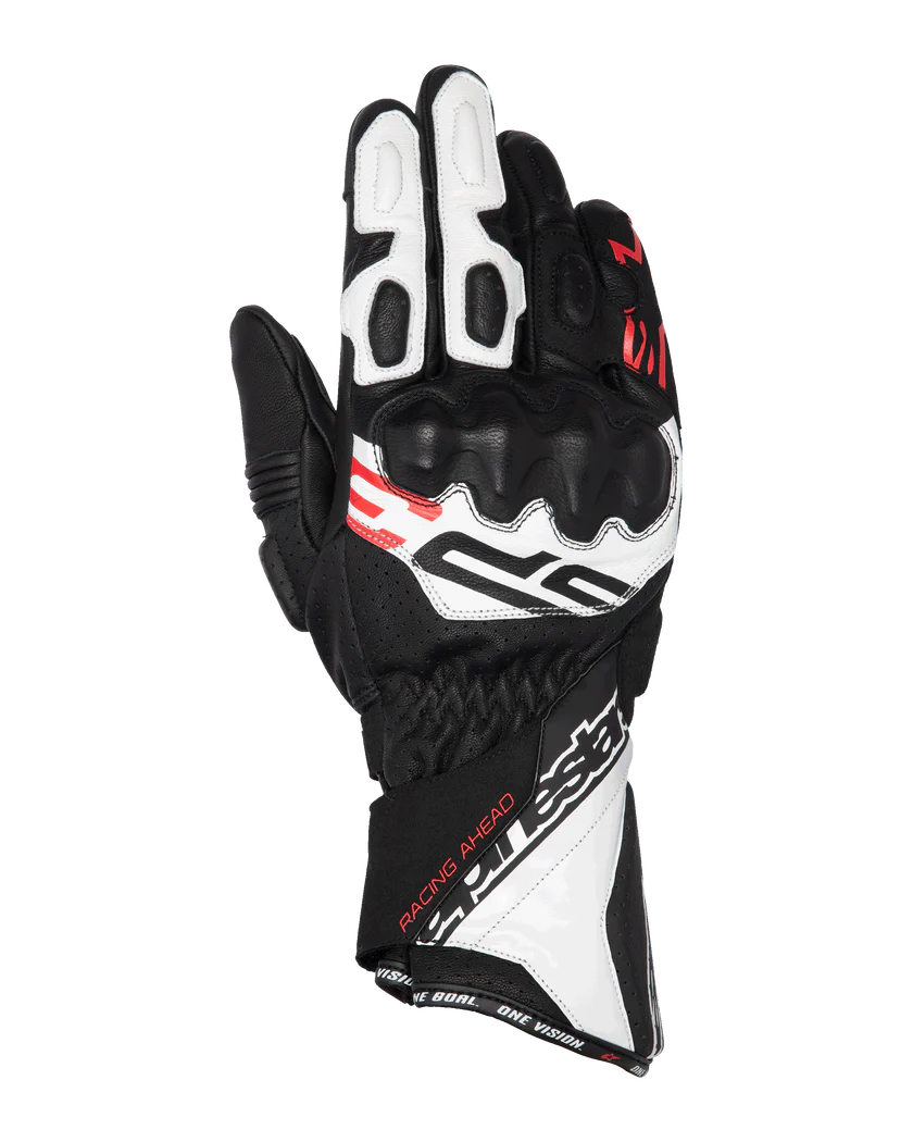 GUANTES ALPINESTARS SP-3 NEGRO BLANCO ROJO
