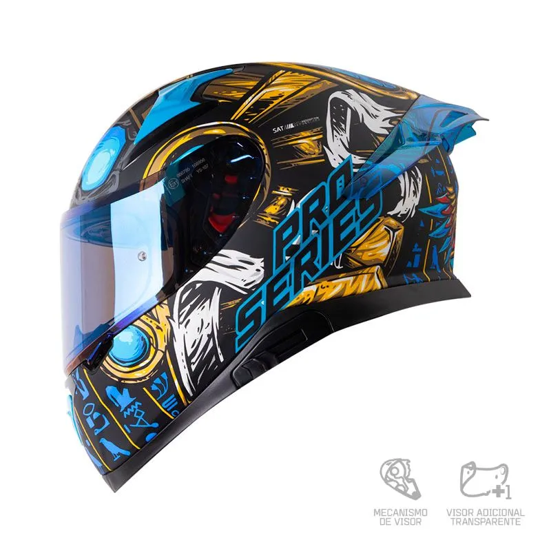 CASCO SHAFT PRO 612DV FARAON NEGRO AZUL MATE