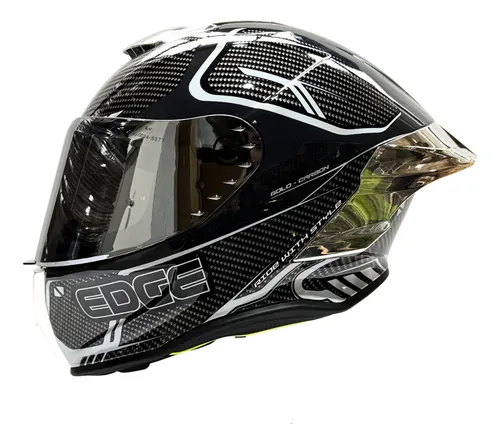 CASCO EDGE DC SHANGHAI GOLDEX NEGRO PLATA BRILLANTE
