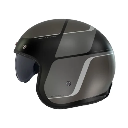 CASCO MT LE MANS 2 SV S LUTHER B12 GRIS NEGRO MATE