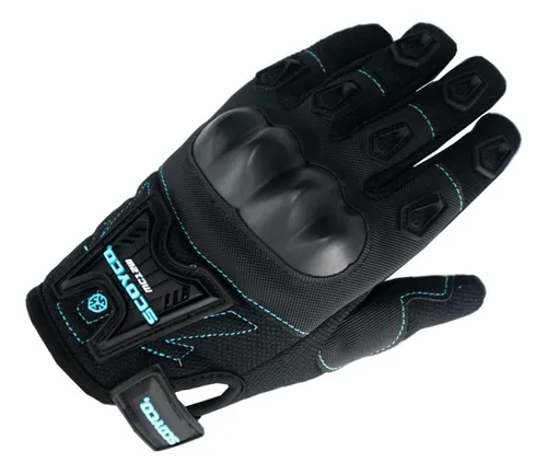 GUANTES SCOYCO MC12W NEGRO AZUL AGUA