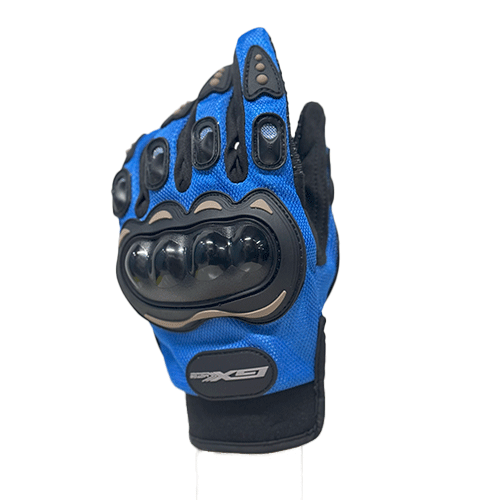 GUANTE GXMOTOR MSC-01C PROTEC LARGO NEGRO AZUL