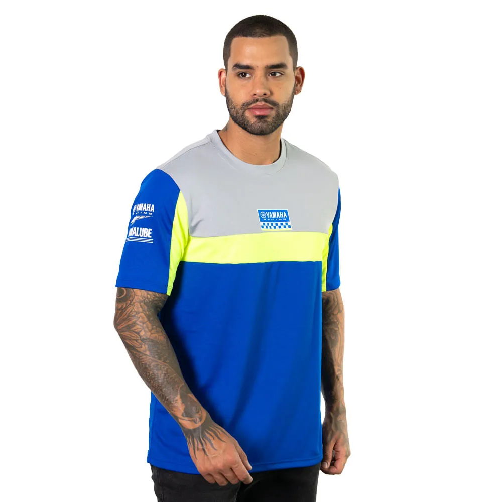 CAMISETA YAMAHA RACING MAS AZUL GRIS