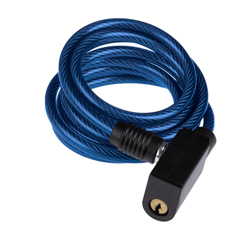 GUAYA GW CANDADO CABLE ESPIRAL LLAVE 6X1500MM AZUL