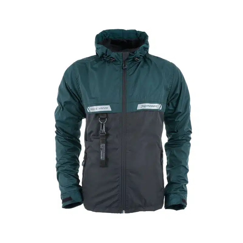 CHAQUETA CORTAVIENTO PIGMALION EURO MAS VERDE NEGRO