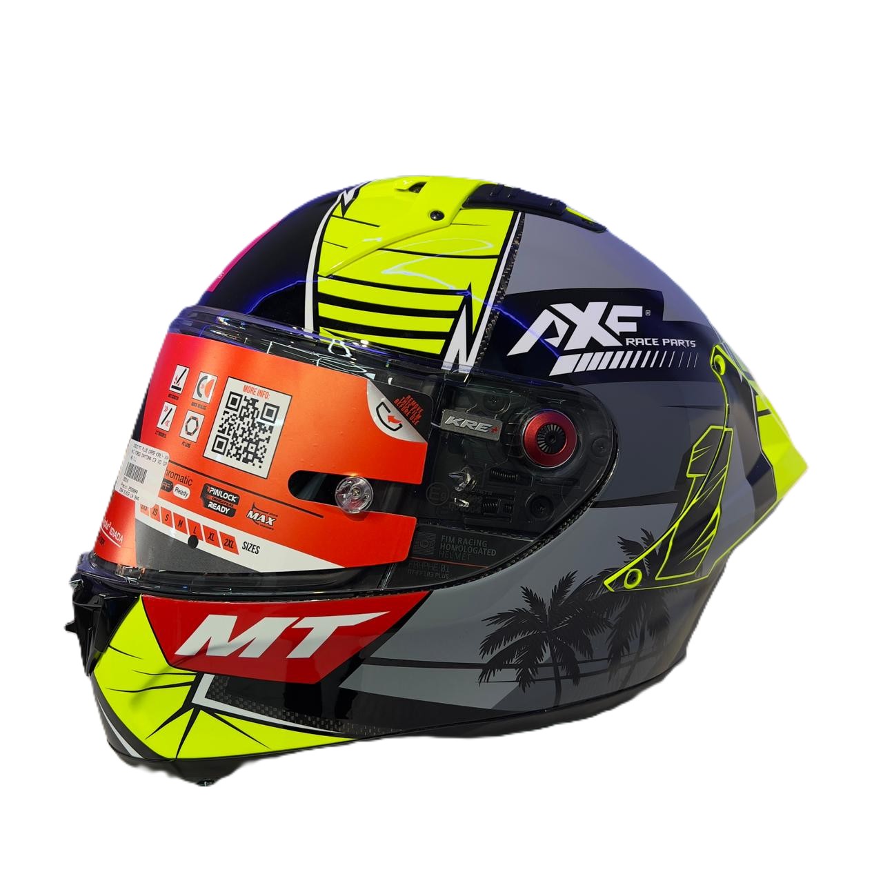 CASCO MT PLUS CARB KRE+ S XAVI FORES DAYTONA C3 VERDE GRIS NEGRO