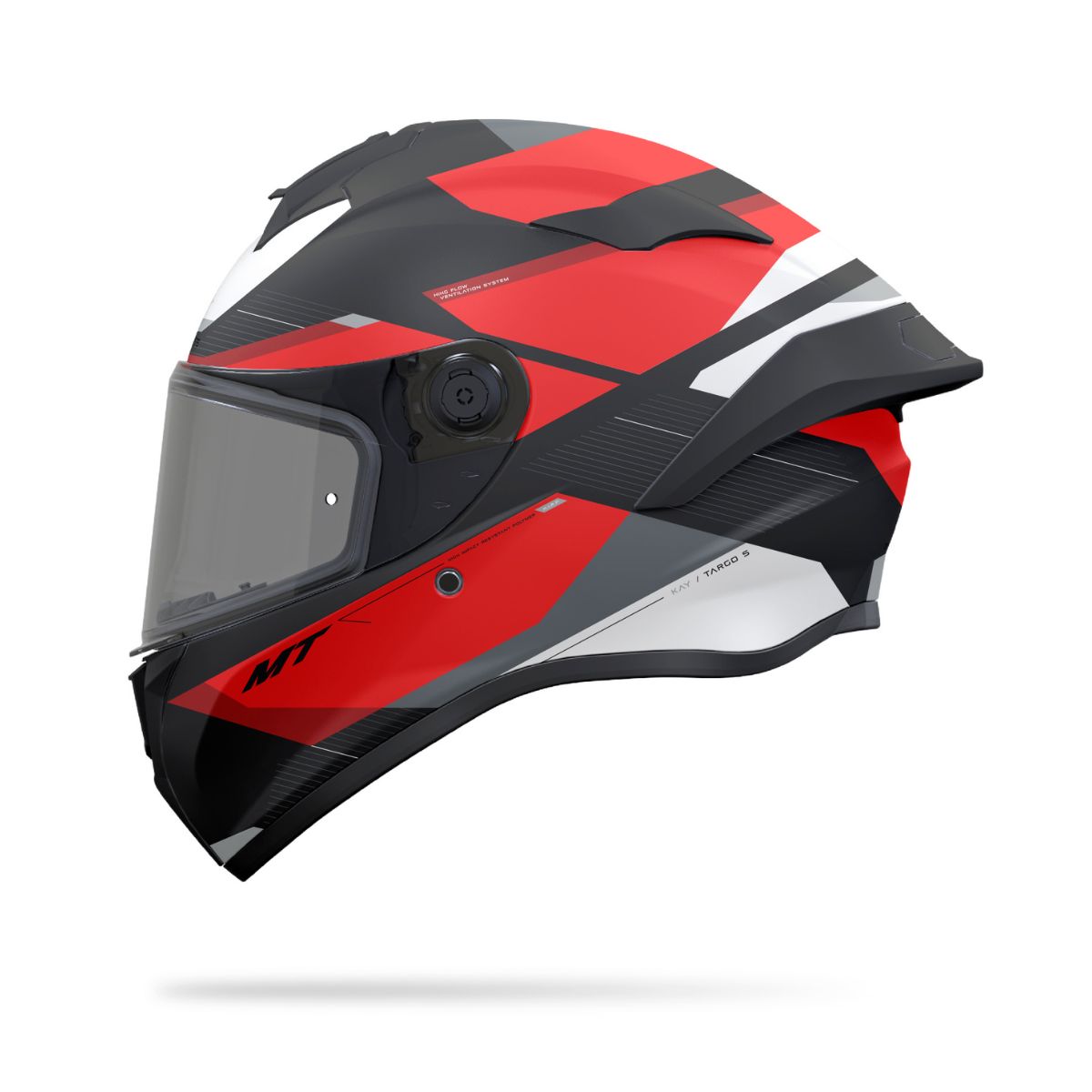 CASCO MT TARGO S KAY B5 NEGRO ROJO MATE