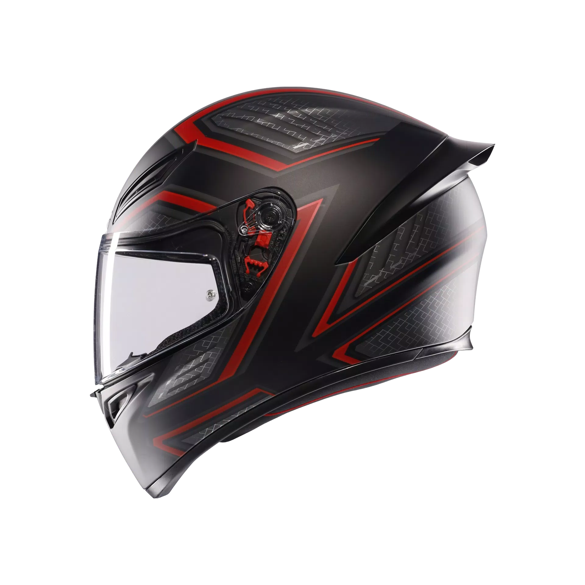 CASCO AGV K1-S SLING MATT BLACK RED NEGRO ROJO MATE