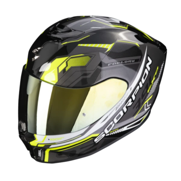 CASCO SCORPION EXO-391 CLUTER NEGRO AMARILLO NEON