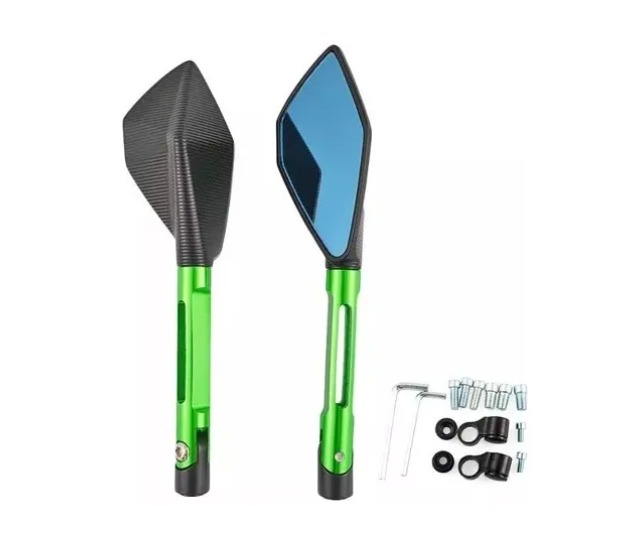 ESPEJO RIZOMA 5 PUNTAS VERDE