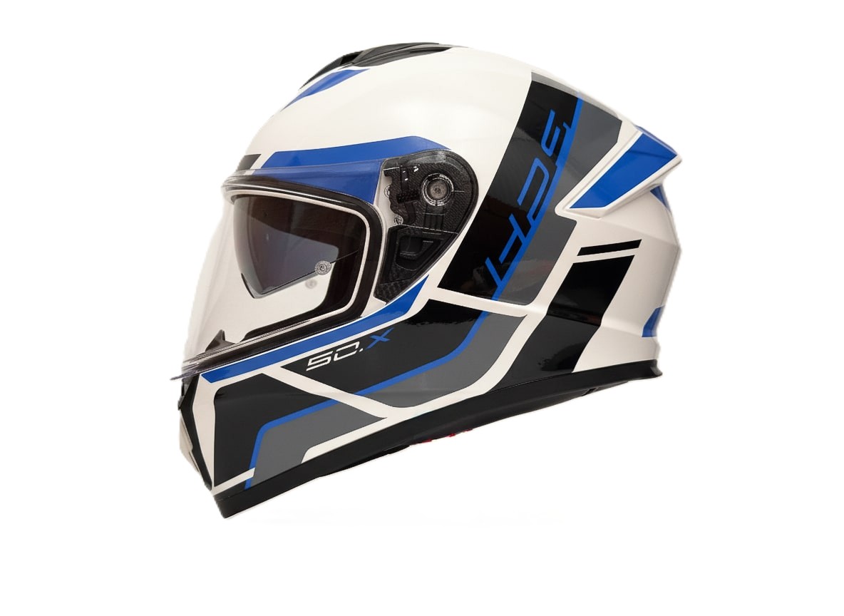 CASCO GIVI H50X BLANCO NEGRO GRIS AZUL BRILLANTE