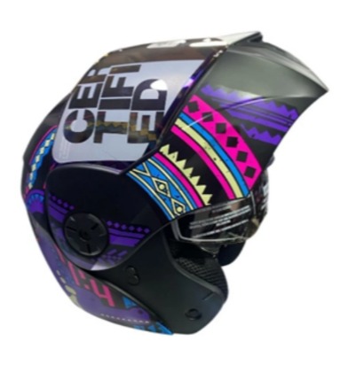 CASCO ICH 3110 VUELTIAO NEGRO FUCSIA MATE