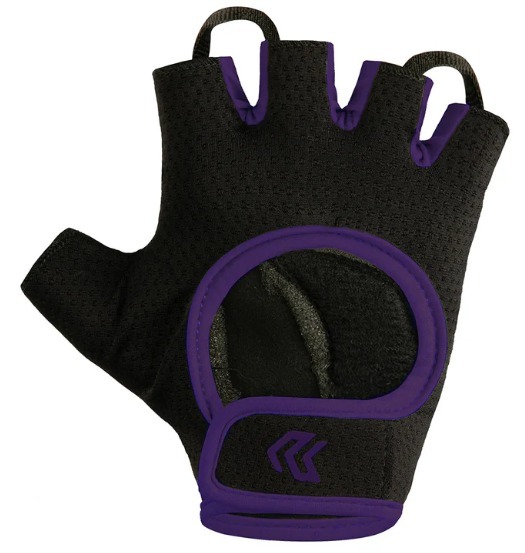 GUANTES MEDIO DEDO GW PULLUP NEGRO MORADO