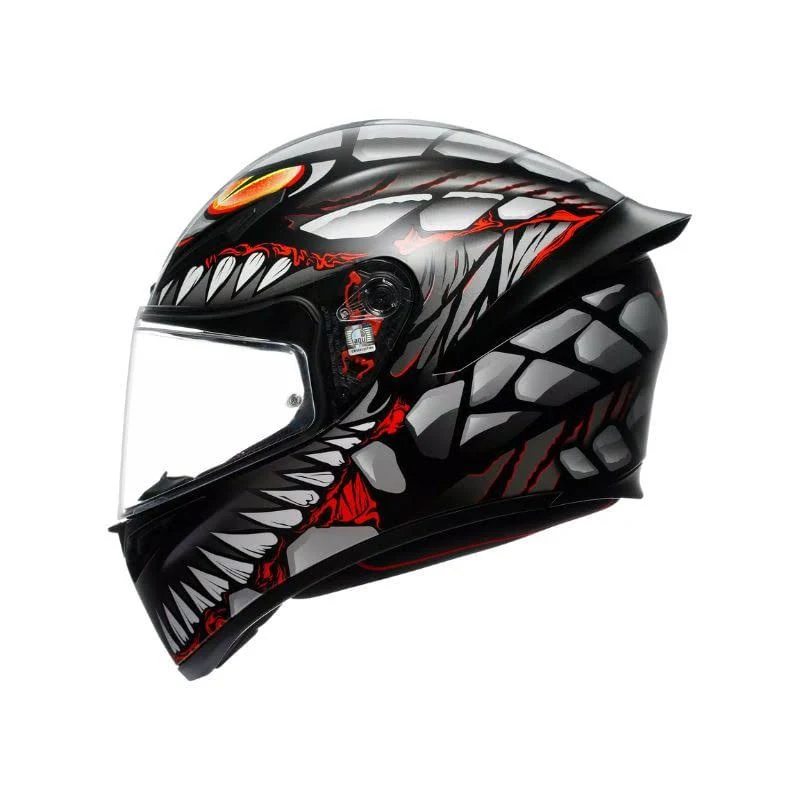CASCO AGV K1-S LYZARD MATT GRIS ROJO