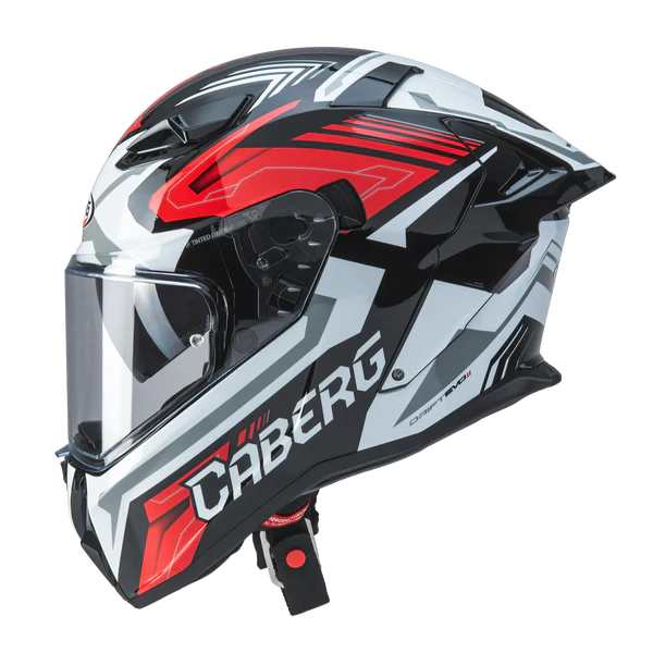 CASCO CABERG DRIFT EVO 2 JARAMA NEGRO BLANCO ROJO