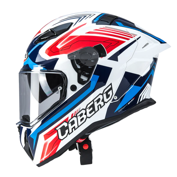 CASCO CABERG DRIFT EVO 2 JARAMA BLANCO ROJO AZUL