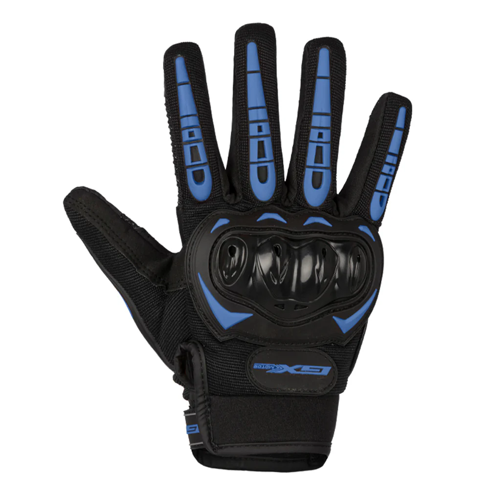 GUANTE GXMOTOR MSC-17 PROTEC LARGO AZUL NEGRO