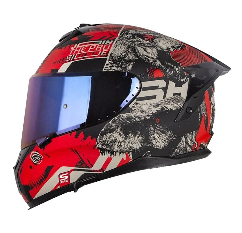 CASCO SHAFT PRO 610DV DINO MIX NEGRO ROJO MATE