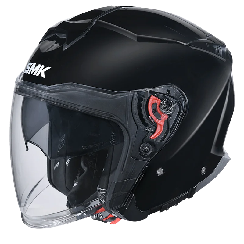 CASCO SMK GTJ SOLID NEGRO BRILLANTE