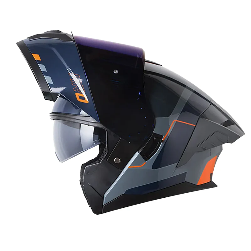 CASCO HRO 3480DV EVO NOSK GRIS OSCURO NARANJA NEON