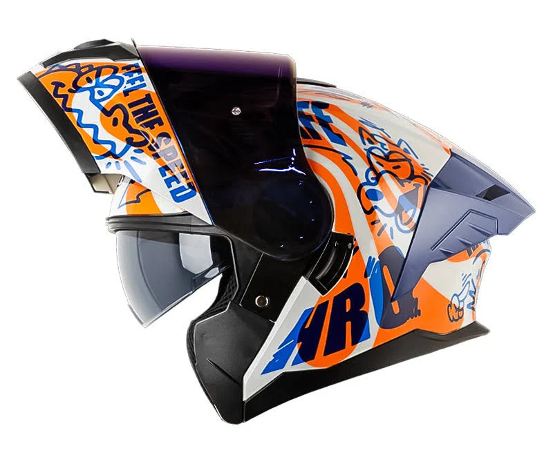 CASCO HRO 3480DV EVO OVER GRIS CLARO NARANJA