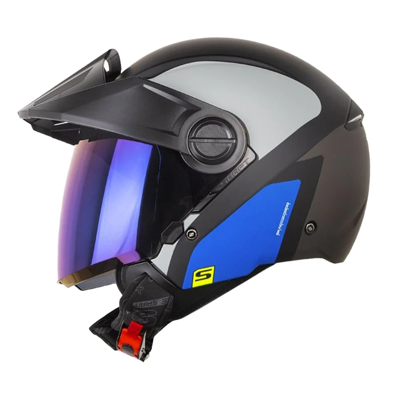CASCO SHAFT 212 TRICK NEGRO AZUL MATE
