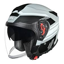 CASCO SMK GTJ MA621 GRIS NEGRO MATE BLANCO