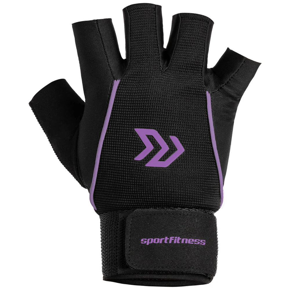 GUANTES SPORT FITNESS GW JERK NEGRO MORADO