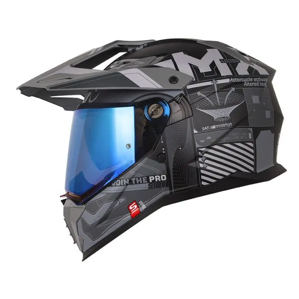 CASCO SHAFT PRO MX400DV CRYPTONE NEGRO GRIS MATE