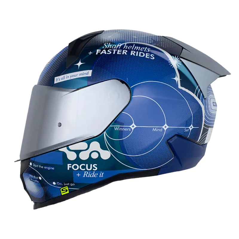 CASCO SHAFT 560 EVO CONNECTION CAMALEON AZUL BRILLANTE