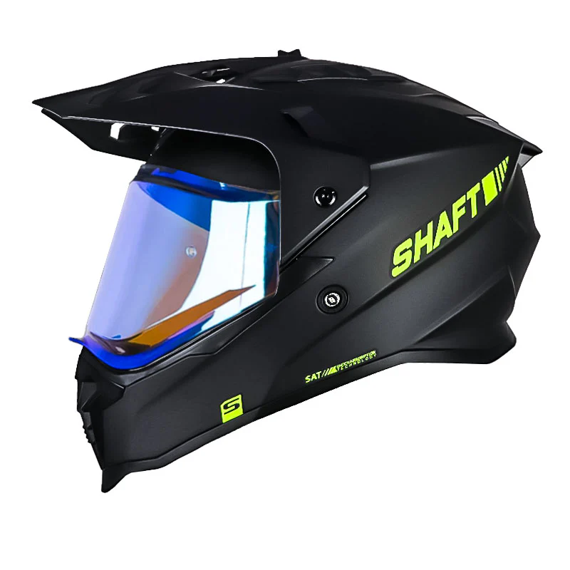CASCO SHAFT MX360 SOLID NEGRO AMARILLO MATE