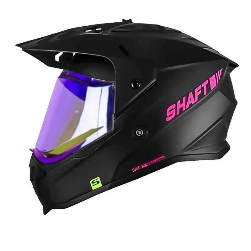 CASCO SHAFT MX360 SOLID NEGRO FUCSIA MATE