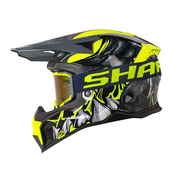 CASCO SHAFT MX60 SOBEK NEGRO AMARILLO NEON BRILLANTE