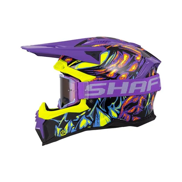 CASCO SHAFT MX60 SOBEK NEGRO MORADO BRILLANTE