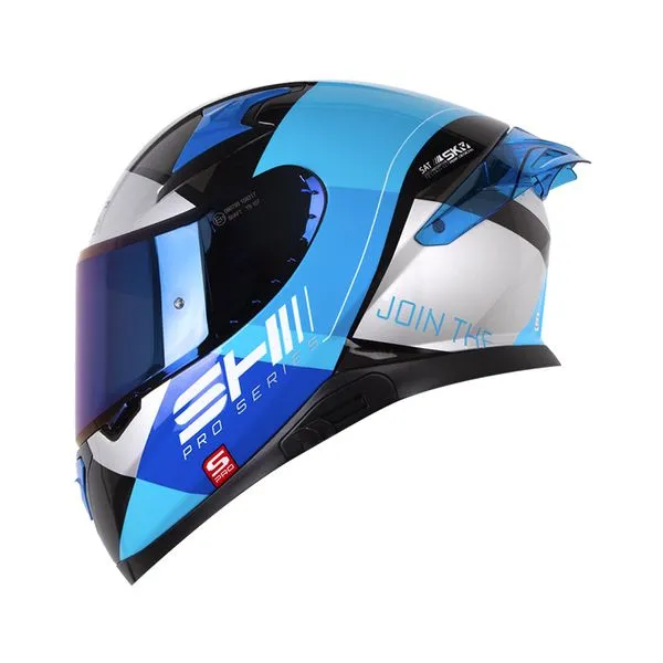 CASCO SHAFT PRO 612DV COP GRIS OSCURO AZUL CLARO BRILLANTE
